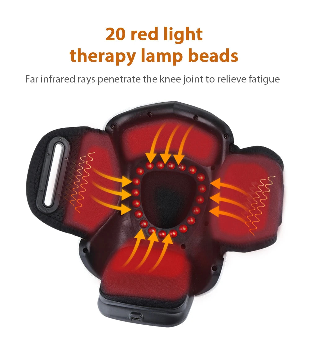 Elektrisk värmeknäskydd Luftpressoterapimassage Benled Infraröd terapi Artrit Smärtlindring Knätemperaturmassage